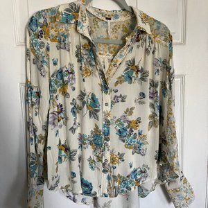 Free People Hold On To Me Printed Top- Size XS